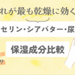 【保湿成分比較】ワセリン・シアバター・尿素はどれが最も乾燥に効く？